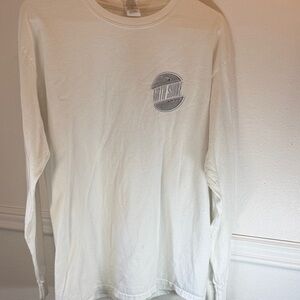 Gildan White Long Sleeve Tee for Men